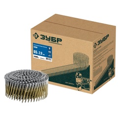ЗУБР CNW 65 х 2.8 мм, барабанные гвозди рифленые, 6000 шт (305382-65)