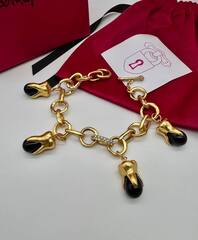 Браслет-цепь SCHIAPARELLI TOOTH с подвесками зубы