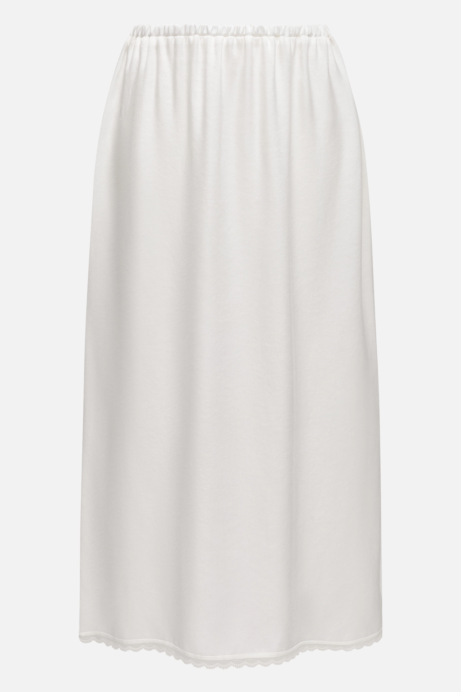 Юбка из купры с кружевной окантовкой