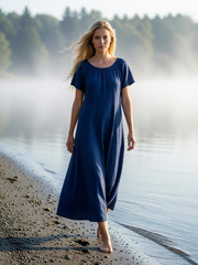 Акулина. Платье льняное женское базовое PL-422619