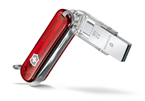 Нож-брелок Victorinox USB 32 Гб, 58 mm, 8 функций (4.6235.TG32B10)