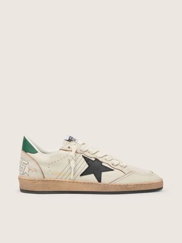 Men's Ball Star with black leather star and green leather heel