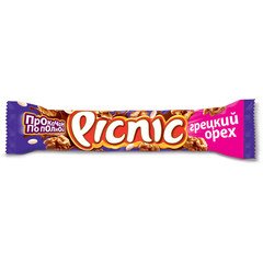 Шоколадный батончик Picnic с грецким орехом 52 г