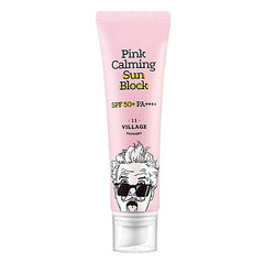 Village 11 Factory Крем успокаивающий солнцезащитный - Pink calming sun block SPF50+ PA++++, 50мл