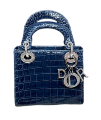 Сумка Dior Lady Dior, модель мини-формата синий