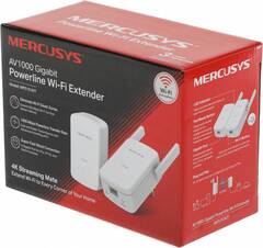 Mercusys MP510 KIT Комплект адаптеров  u Powerline с Wi-Fi до 300 Мбит/с, Plug and Play, передача данных до 300 м