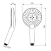 Душ ручной 12,5х12,5 см 3 режима Ideal Standard IdealRain EvoJET B1759AA