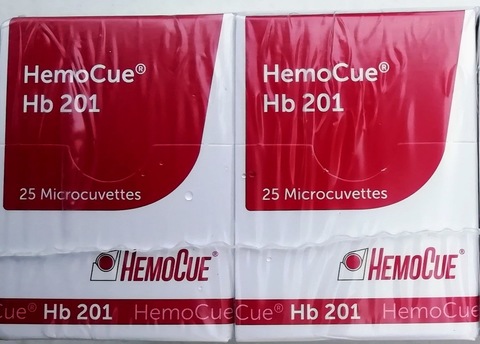 111722 Микрокюветы для определения гемоглобина HemoCuе Hb 201+, 4х25 шт/упак HemoCue, Швеция