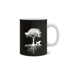 Кружка "Черный терьер и дерево"