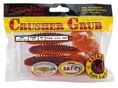 Твистеры съедобные LJ Pro Series Crusher Grub 4.5 in (114 мм), цвет T48, 4 шт