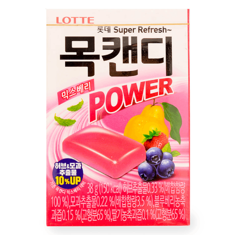 Леденцы со вкусом фруктов и мяты Lotte Throat Candy (Mix berry), 38 гр