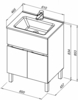 Aquanet 277548 Тумба Алвита new 60 напольная 1 ящ., 2 дв. цв. серый (277548)