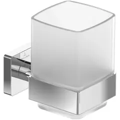 Villeroy&Boch Elements-Striking TVA15201900061 Стакан, Villeroy&Boch, Elements-Striking, ширина, мм-60, глубина, мм-60, высота, мм-100, подвесной, материал держателя-латунь, крепления в комплекте, цвет-хром фото