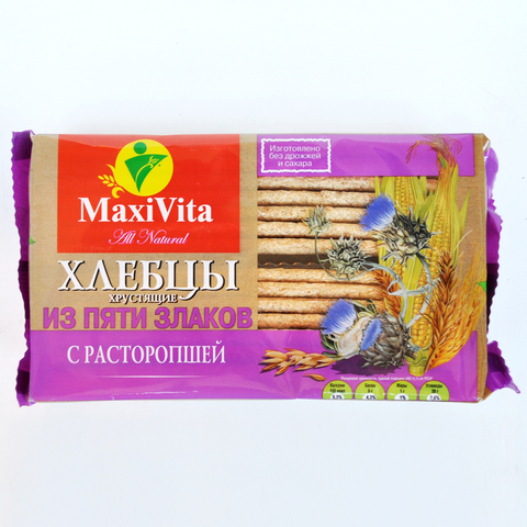 Хлебцы 5 злаков с расторопшей MaxiVita 150 г