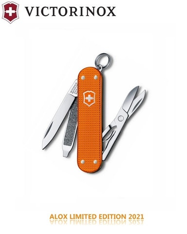 Нож-брелок Victorinox Classic Alox LE 2021, Tiger Orange (0.6221.L21)