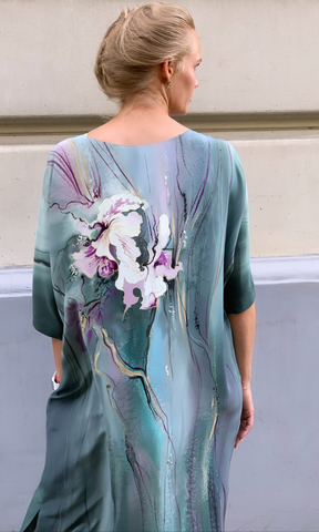 Шелковое платье Орхидеи