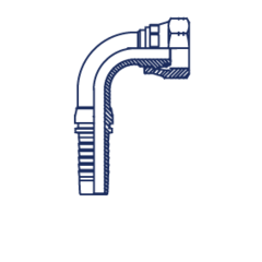 Фитинг DN 06 DKO-S (Г) 14x1.5 6 (90) накидная гайка POWERMASTER
