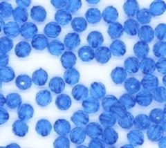 Бусины гранёные круглые пришивные акрил, Ø 6 мм, 50 гр