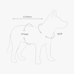 Зооник шлейка для служебных собак № 2 (82-109см)