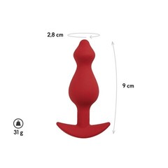 Анальная пробка Libra, цвет бордовый (CORE) (S)