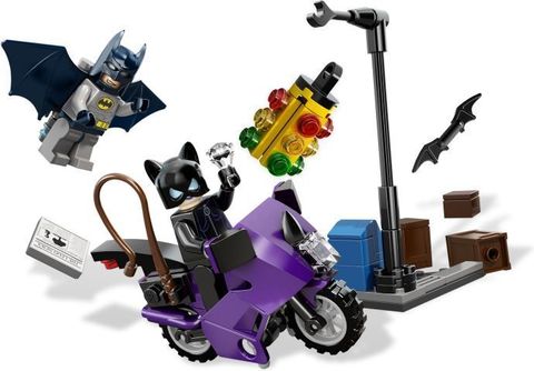 Минифигурки набор Бэтмен и Женщина кошка на мотоцикле