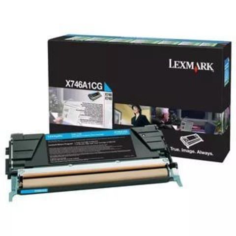 Картридж для принтеров Lexmark X748/X746 голубой (cyan). Ресурс 12000 стр (X746A1CG)