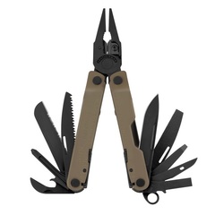 Мультитул Leatherman Rebar Coyote Tan, чёрно-бежевый, 17 функций, нейлоновый чехол (832406) - Multitool-Leatherman.Ru