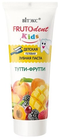 Витекс FRUTOdent Kids Детская гелевая зубная паста ТУТТИ-ФРУТТИ 65