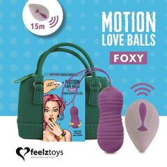 Фиолетовые вагинальные шарики с вращением бусин Remote Controlled Motion Love Balls Foxy - 