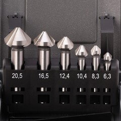 Набор зенковок 90° 6,3-20,5мм DIN335C 3z HSS 6шт Ruko 102152RO