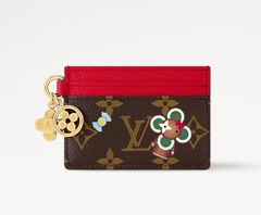 Держатель для карт Louis Vuitton Charms, красный