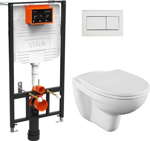 VitrA Normus L-box 9773B003-7206 Инсталляция с унитазом