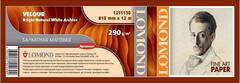 Бумага LOMOND Velour Bright Natural White Archive 290 гр/м, 610 мм x 12 м х 76 мм, 170 г/м2, бархатная, односторонняя (1211130)