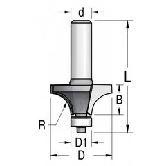 Фреза радиусная 20.6x9.5x50x6 R4 WPW RW04003