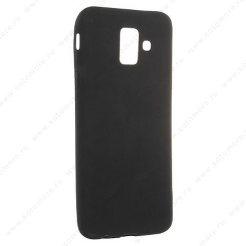 Накладка силиконовая Soft Touch ультра-тонкая для Samsung Galaxy A6 A600 2018 черный