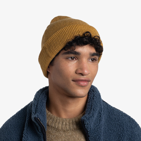 Картинка шапка вязаная Buff Hat Knitted Jarn Ocher - 7