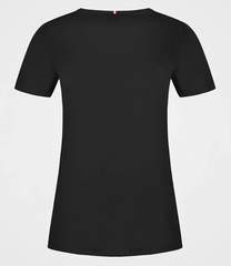 Женская теннисная футболка Le Coq Sportif ESS Tee SS Col V No.1 W - black