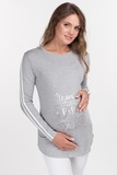 Лонгслив для беременных 10033 серый меланж