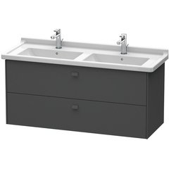 Duravit Brioso Тумба под раковину 1220x469х563 мм, с 2 выдвижными ящиками, цвет графит матовый 49 (для 033213) BR414404949 фото