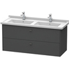 Duravit Brioso Тумба под раковину 1220x469х563 мм, с 2 выдвижными ящиками, цвет графит матовый 49 (для 033213) BR414404949