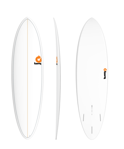 Серфборд TORQ TET Fun 6'8''  White + Pinlines