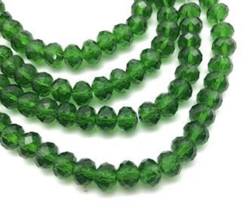 Рондели, цвет зеленый травяной 4*3 мм, 140 шт