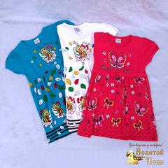 Платье хлопок девочке (4-6) 210212-OF7566