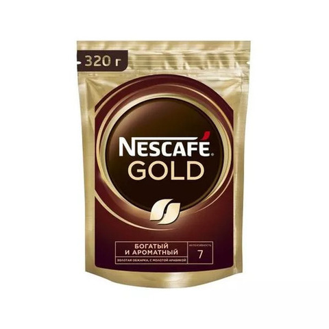 купить Кофе растворимый Nescafe Gold, 320 г пакет (Нескафе)