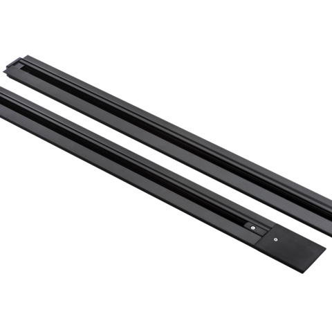 Шинопровод однофазный встраиваемый Barra Lightstar 501028 черный матовый 2м