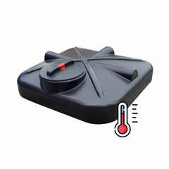 Плоский черный пластиковый бак для душа 220 л. Политим 220 л. прямоугольный (1000x1000x367см;черный) - арт.560736