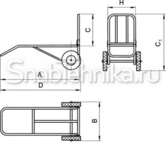 Тележка двухколесная с откидной платформой ТР-1П. Чертеж