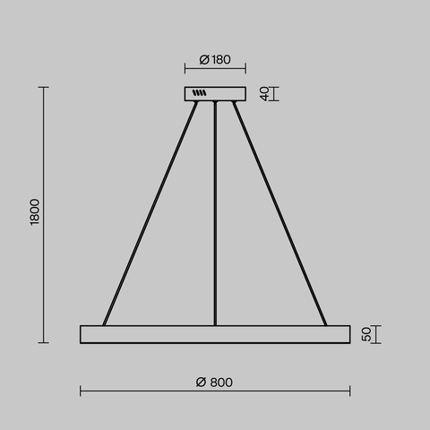Подвесной светодиодный светильник Maytoni Saturno MOD415PL-L60BS4K