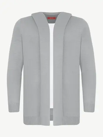 Кардиган с капюшоном из мягкой шерсти