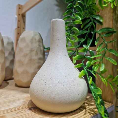 Ваза керамическая Hulan, 13x9 см, белый